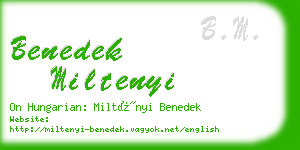 benedek miltenyi business card